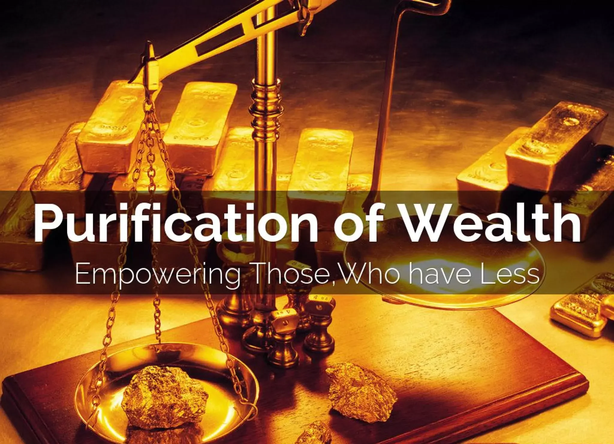 Purification of wealth