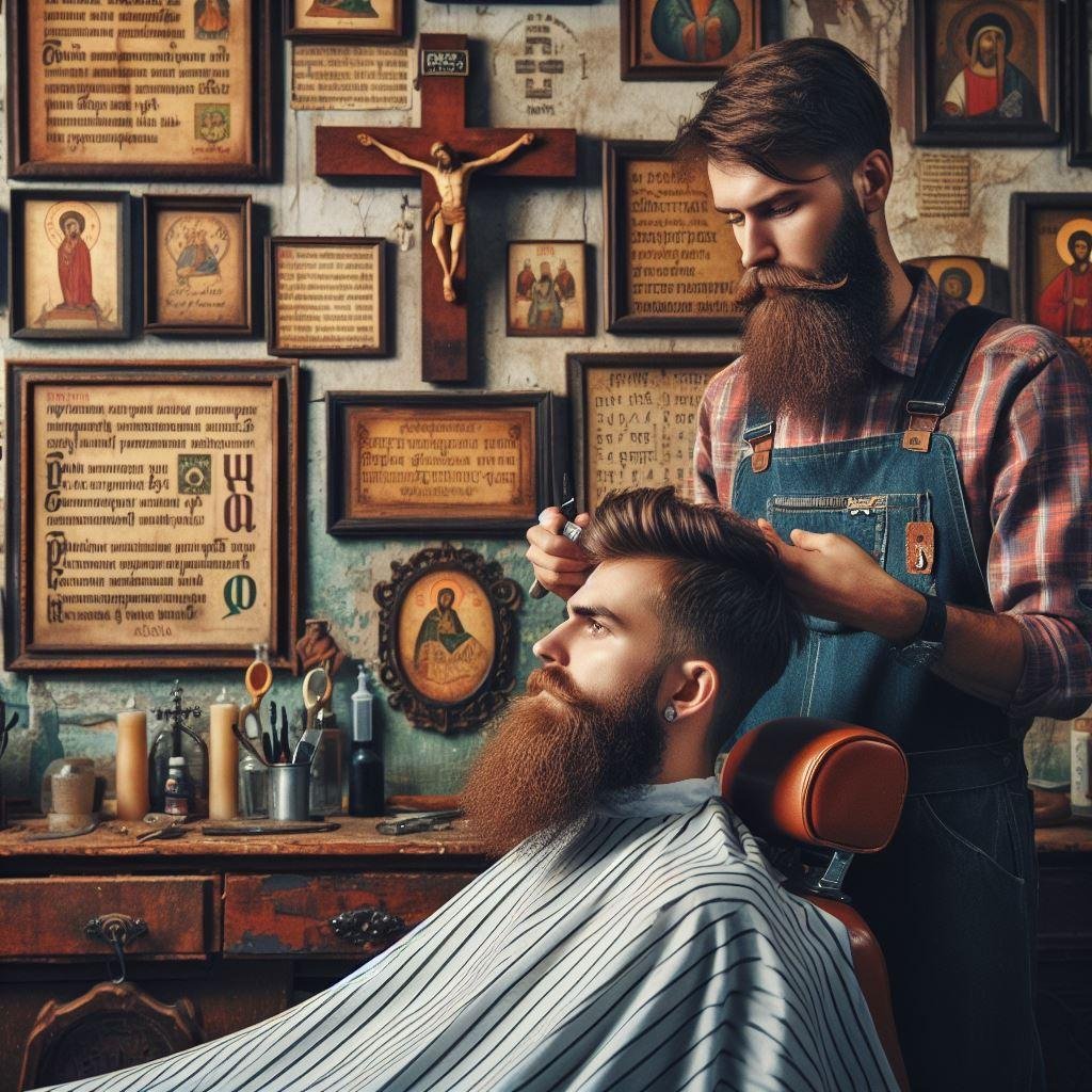 Religious aspect of barber pic