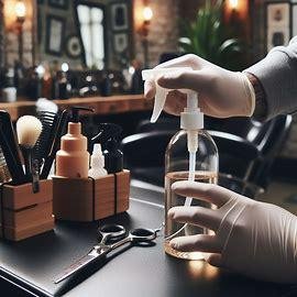 sanitizing tools of barbershop